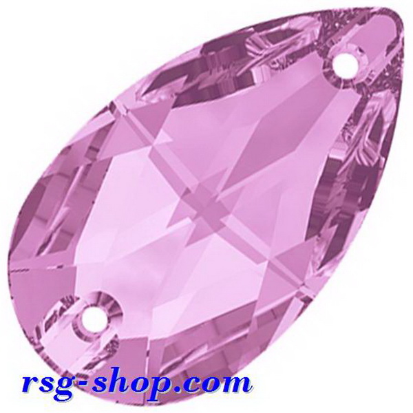 6 x Swarovski Sew-On 3230 MM 18,0x10,5 Rosaline (508) Flat Back