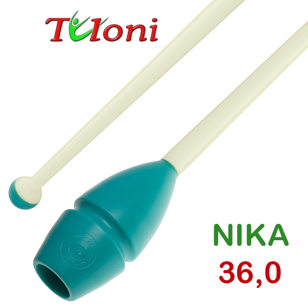 Einsteckbare Keulen 36cm mod. Nika bi-col. Turquoise x White Art. T0941