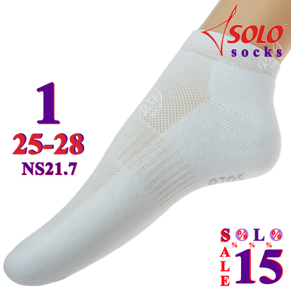 3 x Paar Socken Solo NS21 col. White s. 1 (25-28) Art. NS21.7-1