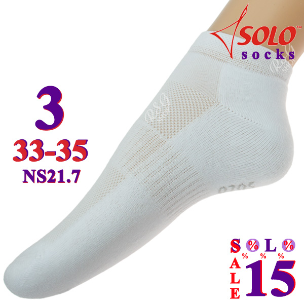 3 x Paar Socken Solo NS21 col. White s. 3 (33-35) Art. NS21.7-3