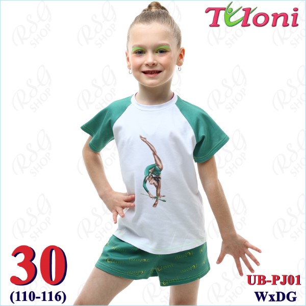 Schlafanzug Tuloni mod. Julia col. White x Dr.Green Gr. 30 (110-116) PJ01-30