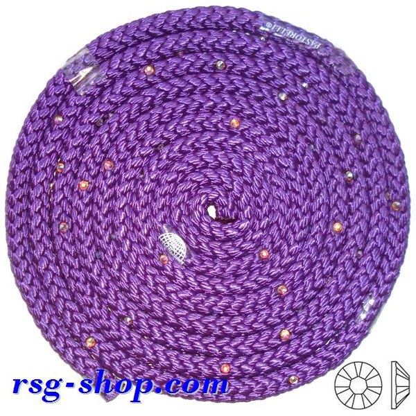 Seil 3m Pastorelli col. Viola with Crystal AB FIG Art. 02405
