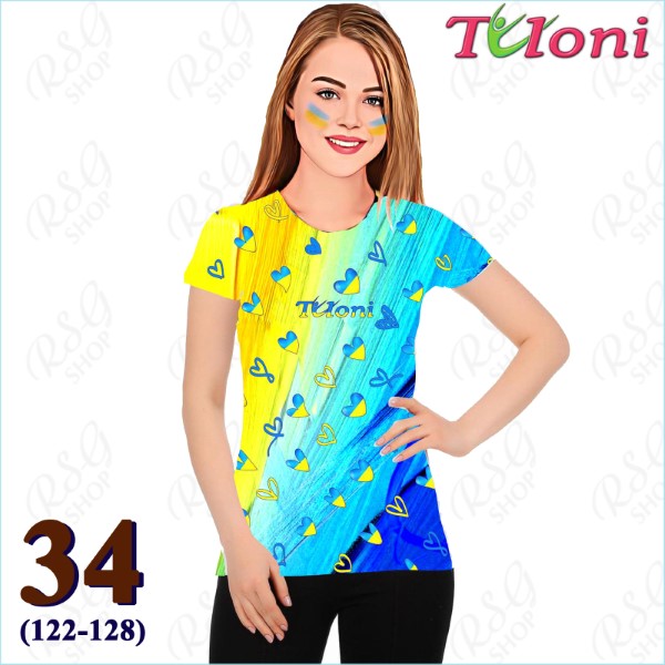 T-Shirt Tuloni mod. UA Des. 2 Gr. 34 col. Blue-Yellow Art. TSH02-UA02-34 T-Shirt Tuloni mod. UA Des. 2 Gr. 34 col. Blue-Yellow Art. TSH02-UA02-34
