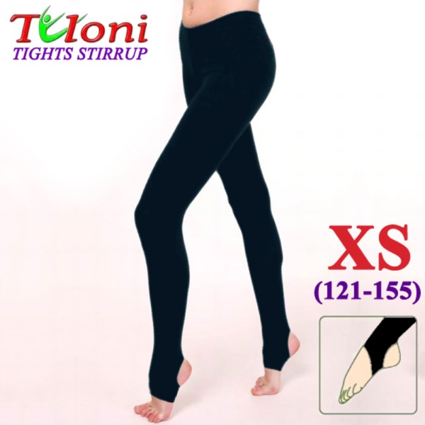 Dance Stirrup Tights Tuloni 100 DEN col. Black s. XS (121-145) T0957-XS