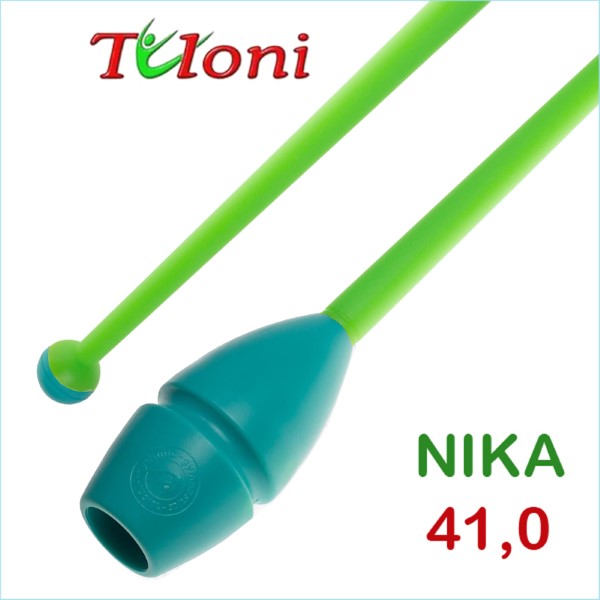 Einsteckbare Keulen 41cm mod. Nika bi-col. Turquoise x Green Art. T1008